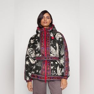 FARM Rio Cerrado Sky Reversible Puffer Jacket Black